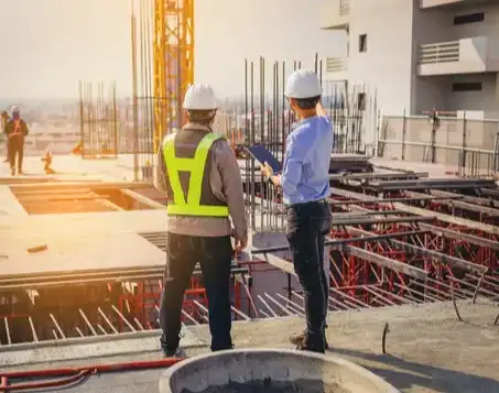 Project team reviewing a site